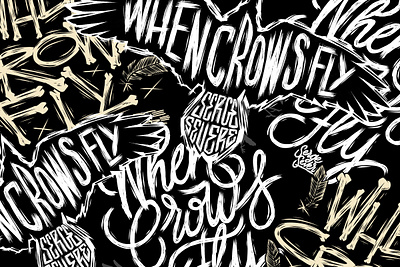 Serge Severe "When Crows Fly" apparel branding digital art fashion graphic design hiphop illustration lettering music vector