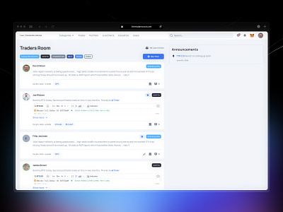 Traders Room Platfrom · UX&UI Design app branding crypto crypto platform cryptocurrency finance financial fintech investment app platform stock trading app trading trading app ui ux wallet web app web design web site