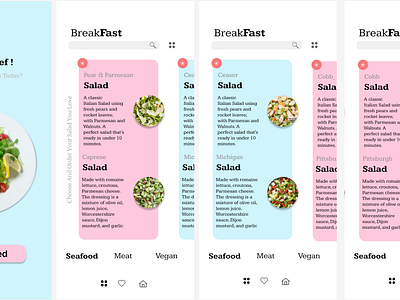 Salad For Breakfast ui ux