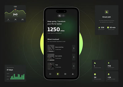 Fitness Mobile App figma ui ux