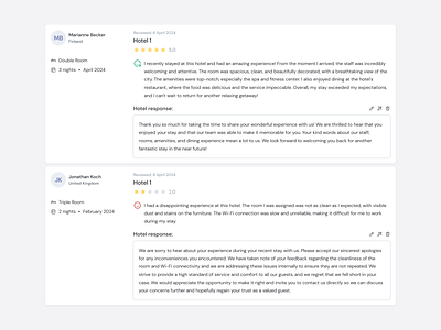 AI Review ai card design hotels light mode review ui ux