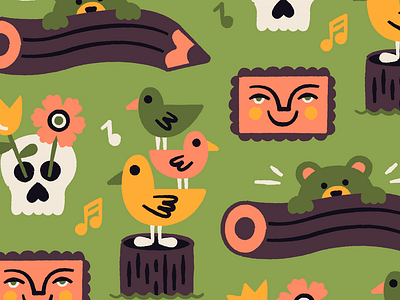 ART! 🐦🎶 art birds character doodle fun illustration pattern texture