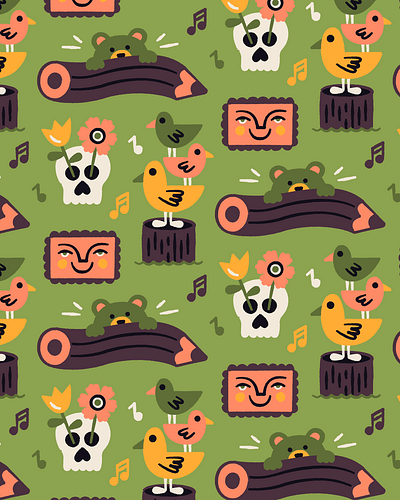 ART! 🐦🎶 art birds character doodle fun illustration pattern texture