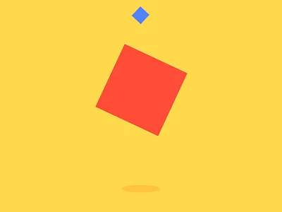 Bounce & Squash animation bounce box design gif jump motion motion graphics rotate spin square squares squash