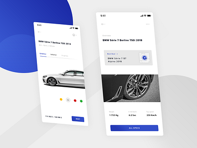 BMW App 2018 android ios app application app designer bmw brand branding but good car fabulous car graphic design icons designer illustrator ai old photoshop psd print designer senior designer serie 7 typo typography ui ui ux designer