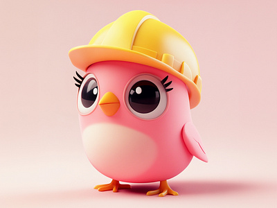 Cute 3d Bird Construction Worker 3d 3d animal 3d design 3d illustration animal character bird character bird clipart bird illustration cartoon cartoon bird cartoon cute cartoonsaz character design cute cute 3d bird cute bird design graphic design illustration worker bird