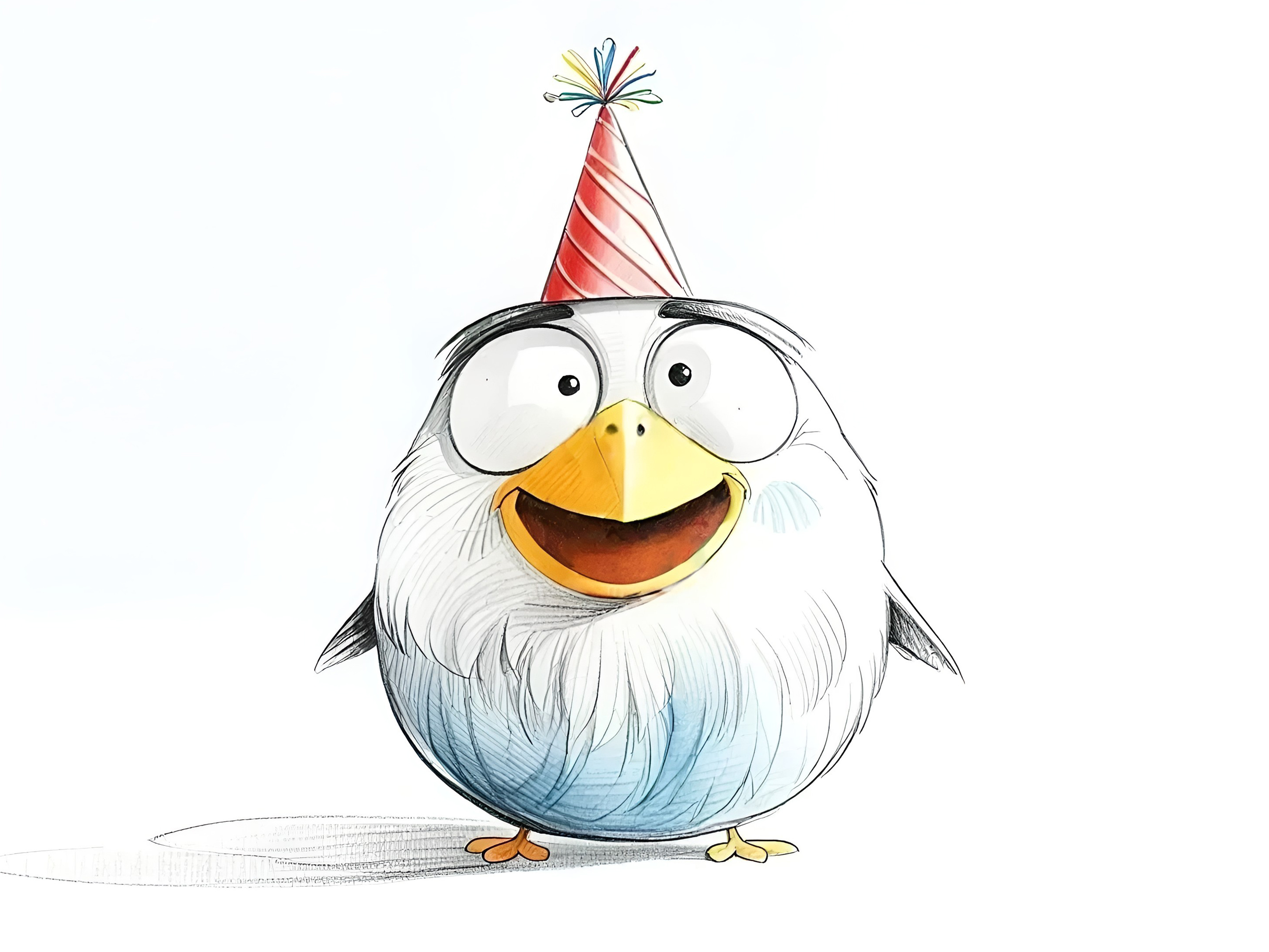 Happy Birthday Funny Bird 3d 3d character 3d design 3d illustration 3d style bird character bird illustration blue bird cartoon cartoon bird cartoon style cartoonsaz character design design funny funny bird graphic design happy happy birthday illustration