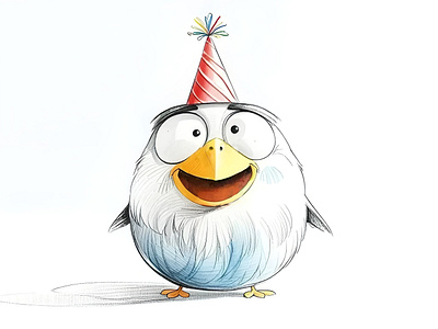 Happy Birthday Funny Bird 3d 3d character 3d design 3d illustration 3d style bird character bird illustration blue bird cartoon cartoon bird cartoon style cartoonsaz character design design funny funny bird graphic design happy happy birthday illustration