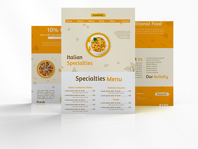 🍂 Food Email + Landing Page Design 3d animation branding email graphic design logo mailchimp motion graphics template design ui