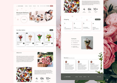 Bouquet website | UX/UI bouquet bouquet website design flower flower website flowers ui ux uxui design website