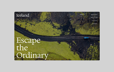 Iceland — Escape the Ordinary branding figma graphic design typography ui ux web web design