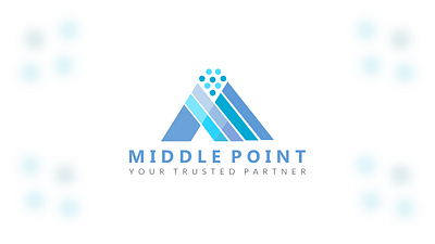 M I D D L E P O I N T | M Letter Logo brand identity branding creative design dotted m graphic graphic design logo m m letter m letter logo middle point vector visual identity