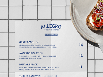 Allegro — Where Coffee Meets Vinyl Records! branding design graphic design illustration logo typography