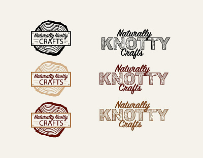 Naturally Knotty Crafts branding graphic design logo