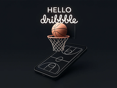 Hello Dribbble! grey