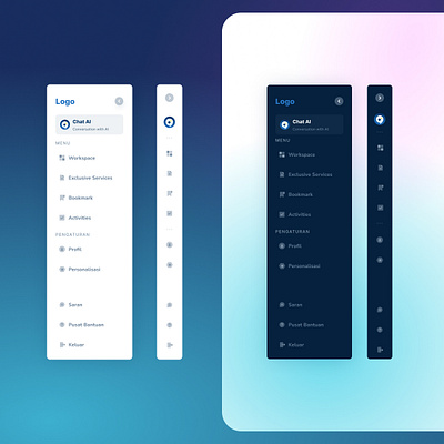 Dashboard Menu dashboard design icons night mode ui ux