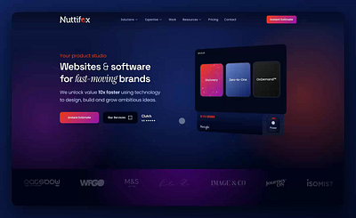 Nuttifox design framer ui website