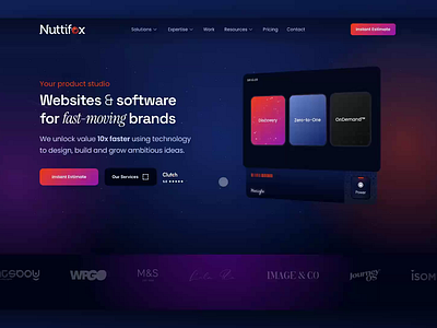 Nuttifox design framer ui website