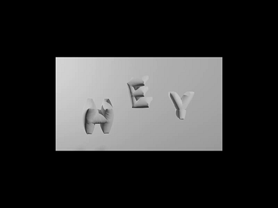 0033-HEY 3d animation black and white branding design grey illustration minimal minimalist motion graphics simple type typography ui