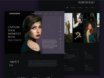 Photography Website: Luxe Design figma website landing page luxe design photography website ui ux