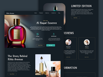 Luxury Perfume Website figma website landing page luxury website perfume website ui ux