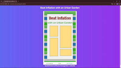 beat inflation with an urban garden homepage book book website ebook landing page wabsite