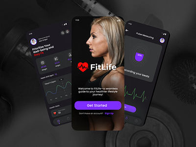 Fitness Mobile App figma app fitness mobile app mobile app ui ux