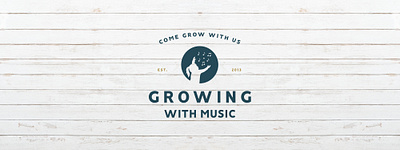 Growing With Music Branding ad branding design graphic design logo logo design logo variations print ad social