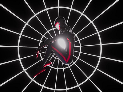 Miles Morales Spider-man sitting in a loop⭕ 3d animation blender c4d cinema4d design houdini illustration motion motion design motion graphics octane redshift spider man