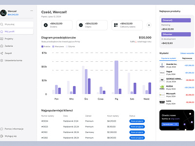 Biznes dashboard dashborad design graphic design project ui webdesigner work