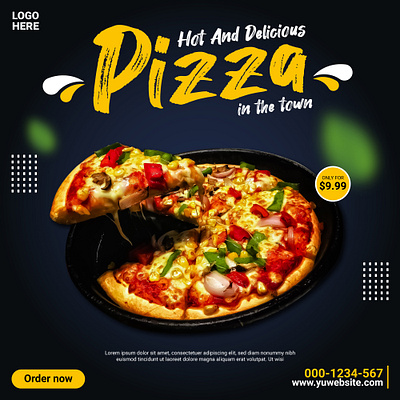 Social Media post Design graphic design pizza post post social media post