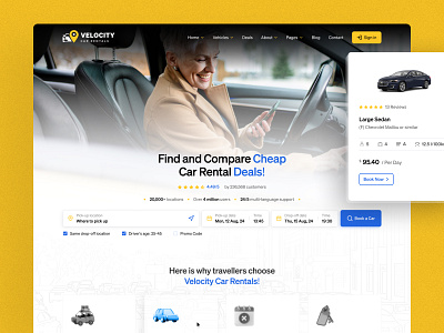 Cheap Car Rental WordPress Website Interface automotive branding car booking car hire car rental car shop design flat illustration landing rent a car rental taxi transportation typography ui ux web website wordpress website