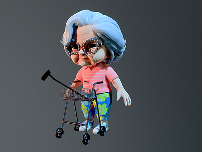 3D Design: "Fannie" Golfer Battle Pass Final (Season 1) Reward 3d modeling battle pas golf golf games grandma