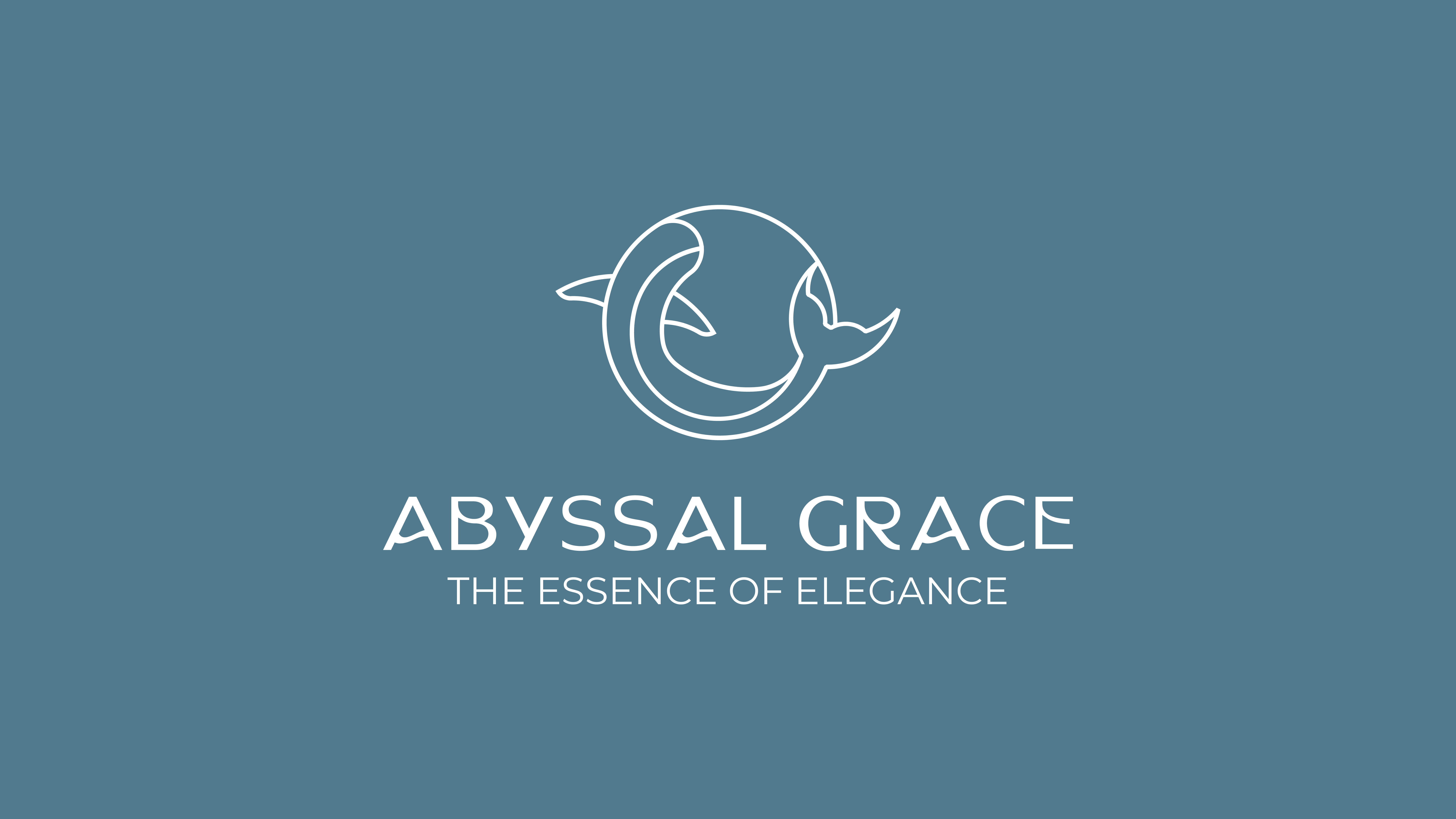Abyssal Grace blue branding circle design elegant elegant logo fresh graphic design icon logo perfume perfume logo perfume scent whale white