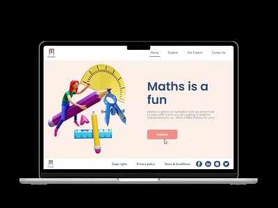 PI Maths UI/UX design graphic design ui ux website design