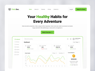 Felix Doc Saas Landing Page Design medical landing page product design saas landing page saas medical saas product saas product design saas ui design saas ux design saas website