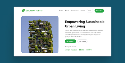 EcoUrban Solutions 3d branding graphic design ui