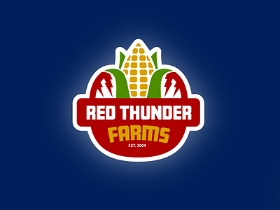 Red Thunder Farms Logo branding design graphic design illustration logo vector