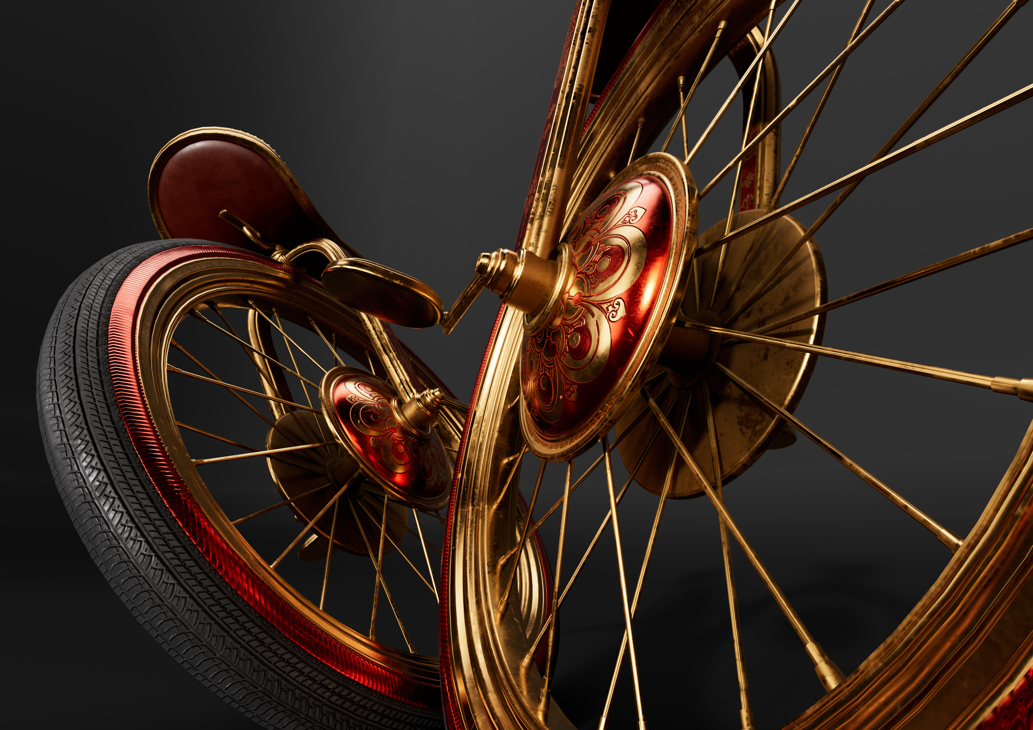 Golden Age Unicycle gilded.