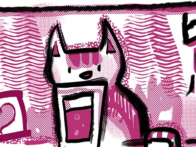 Neko Ale color design illustration