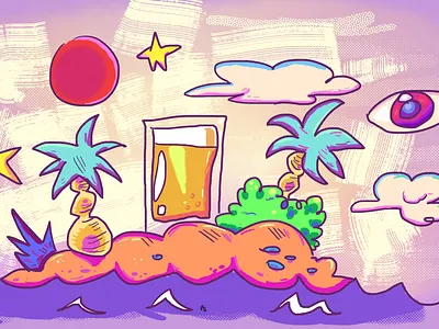 IPA Island branding graphic design illustration