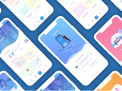 Mobile App Design design gradients illustration medical mobile app mobile app design ui ui design ux