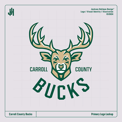 Carroll County Bucks Visual Identity brand identity design graphic design lacrosse logo logo design mascot design mascot logo sports sports design sports graphics sports logo visual identity