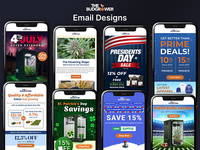 The BudGrower Email Designs design email graphic design promotional