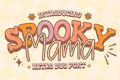 Spooky Mama is a retro duo font halloween horror