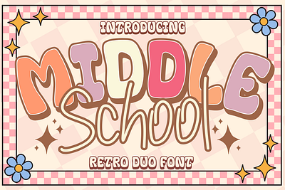 Middle School is a retro duo font school