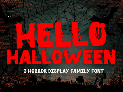 Hello Halloween is Halloween font alien bold font halloween horror sans serif scary spooky zombie