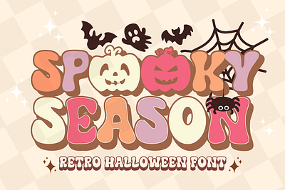 Spooky Season is a Halloween font bat ghost halloween pumpkin school spider web