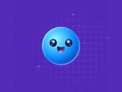 Genie Character Concept 3d avatar blue branding cartoon character emoji face genie graphic design illustration orb purple vector