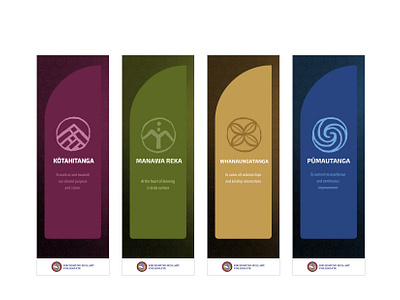 SEHC School Values branding graphic design icons maori art motifs pacific island design